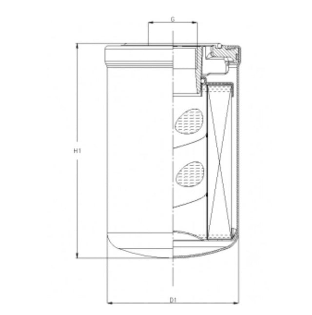 A422G25 hydraulic filter spin-on (HyCLEAN)