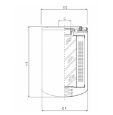 AWG127 oil filter (spin-on)