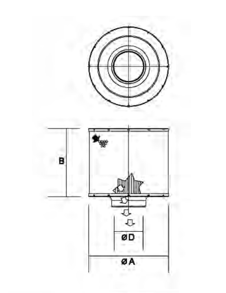 B125011 air filter (DuraLite ECB)