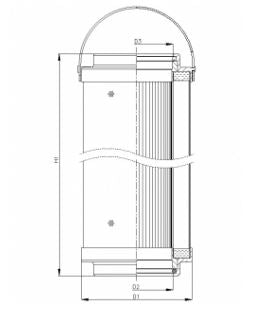 C431G03V/ESD hydraulic filter element coreless