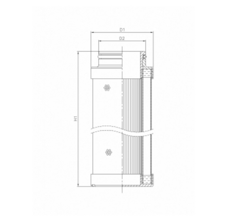 C611G06/ESD hydraulic filter element (coreless)