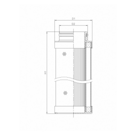 C611G10V hydraulic filter element (coreless)