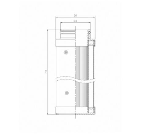C611G25 hydraulic filter element (coreless)