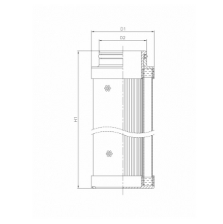 C612G06V hydraulic filter element (coreless)