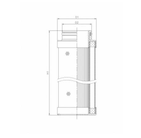 C613G03V hydraulic filter element (coreless)