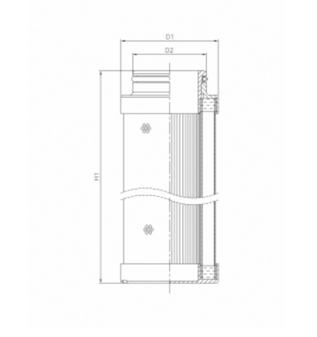 C613G06 hydraulic filter element (coreless)