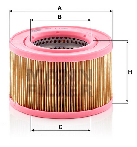 C 1540 air filter element