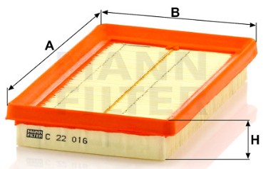 C 22 016 air filter element