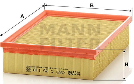 C 25 118 air filter element