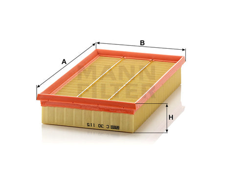 C 30 115 air filter element
