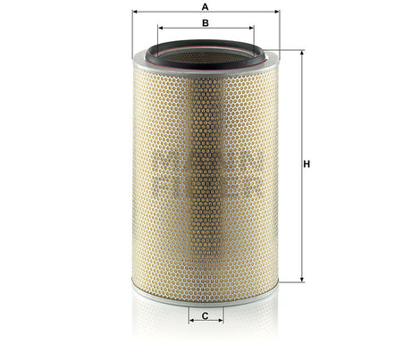 C 33 1600/2 air filter element