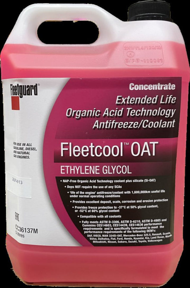 CC36137M FleetcoolOAT - EGConcentrate - 5 Ltr