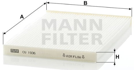CU 1936 cabin air filter element