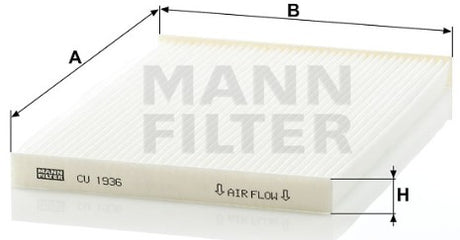 CU 1936 cabin air filter element