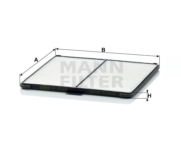 CU 2012 cabin air filter element