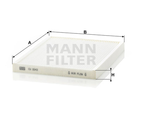 CU 2243 cabin air filter element