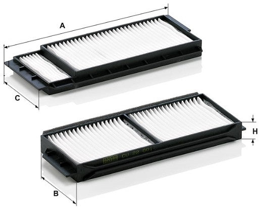 CU 22 001-2 cabin air filter element