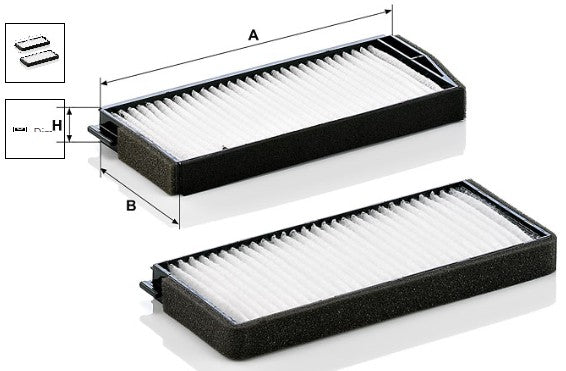 CU 24 000-2 cabin air filter element