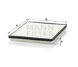 CU 2530 cabin air filter element