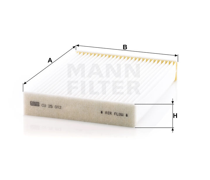 CU 25 012 cabin air filter element