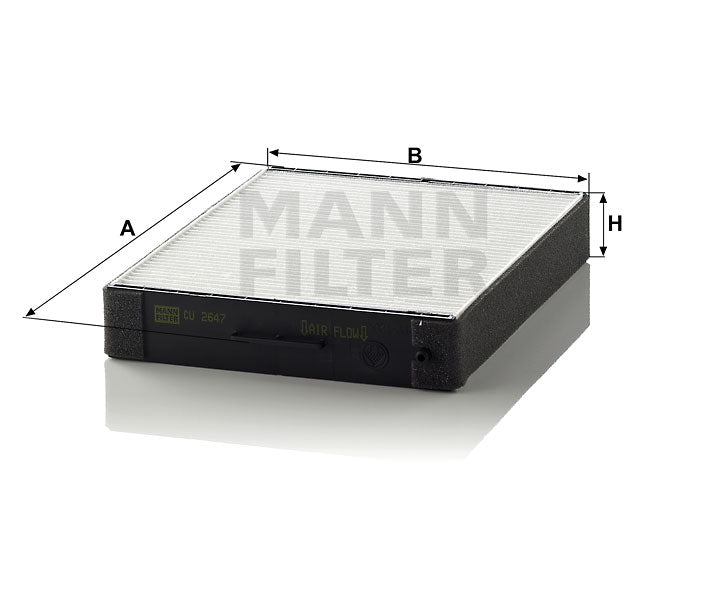 CU 2647 cabin air filter element