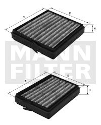 CUK 20 000-2 cabin air filter (activated carbon)
