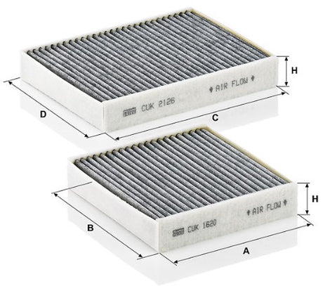 CUK 21 000-2 cabin air filter (activated carbon)