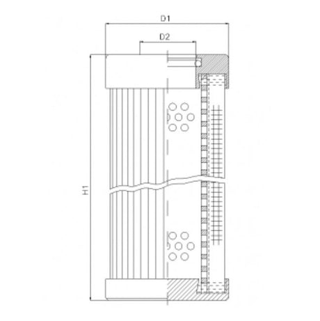 D1104G25B filter element for pressure filter
