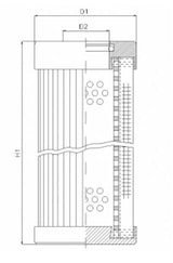 D121G25BV/ESD hydraulic filter element