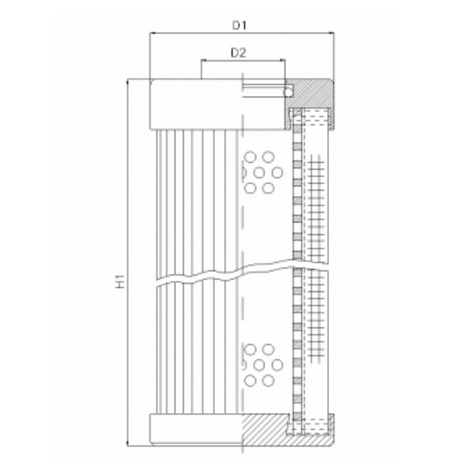 D121T10BV hydraulic filter element