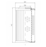 D125G10AV hydraulic filter element