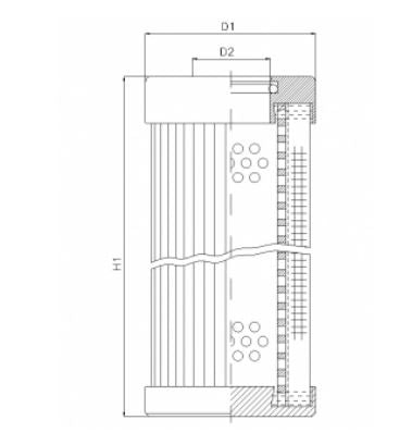 D130T25BV hydraulic filter element