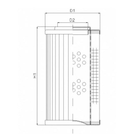D131T25AV hydraulic filter element