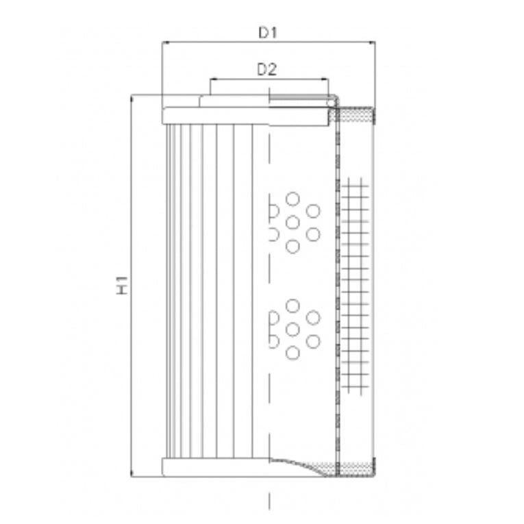 D150G10AV Filter element for pressure filter