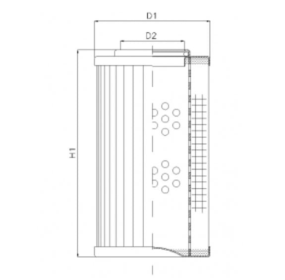 D150T25A hydraulic filter element