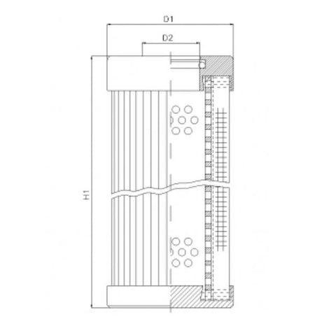 D153T10B hydraulic filter element