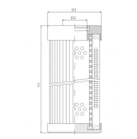 D154G25B hydraulic filter element