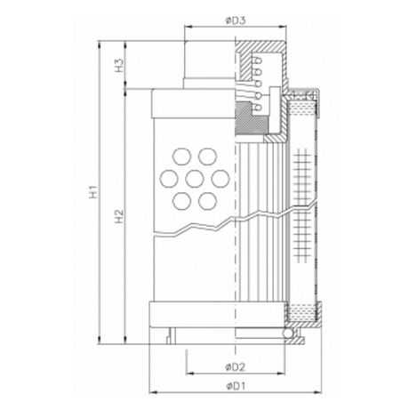 D155G10A hydraulic filter element