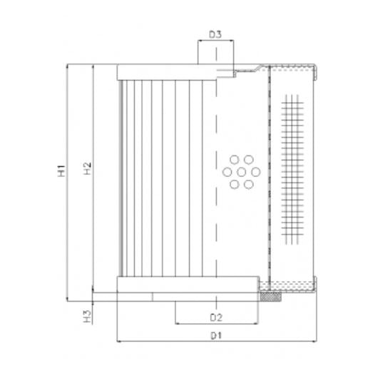 D220T25 hydraulic filter element