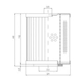 D221C25 hydraulic filter element