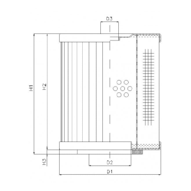 D261G25 hydraulic filter element