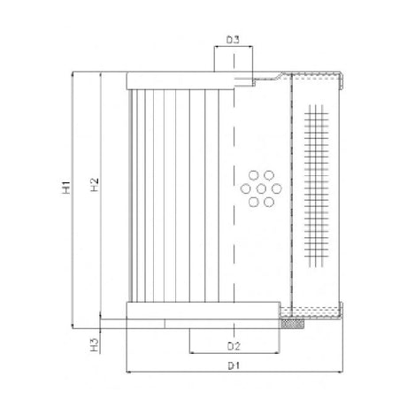 D261G25 hydraulic filter element