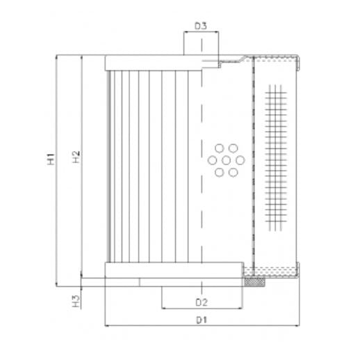 D261T10 hydraulic filter element