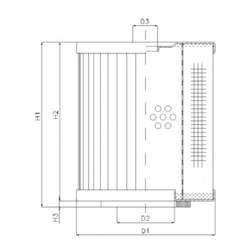 D261T250 hydraulic filter element