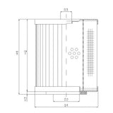 D261T250 hydraulic filter element