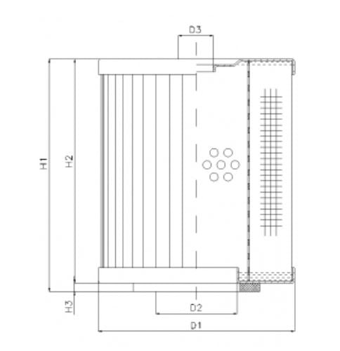 D261T25 hydraulic filter element
