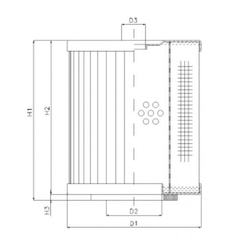 D261T25 hydraulic filter element