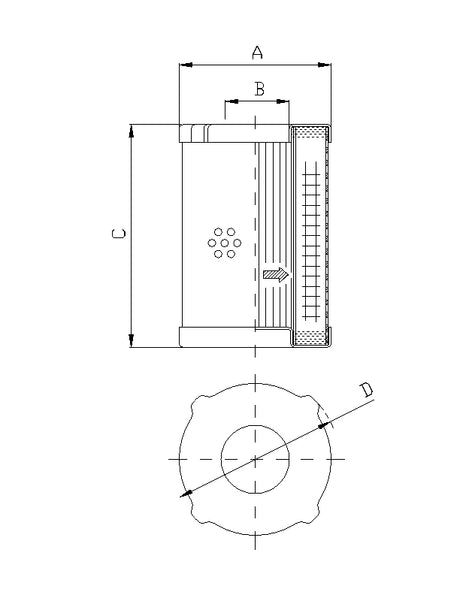 D411G03 filter element for pressure filter
