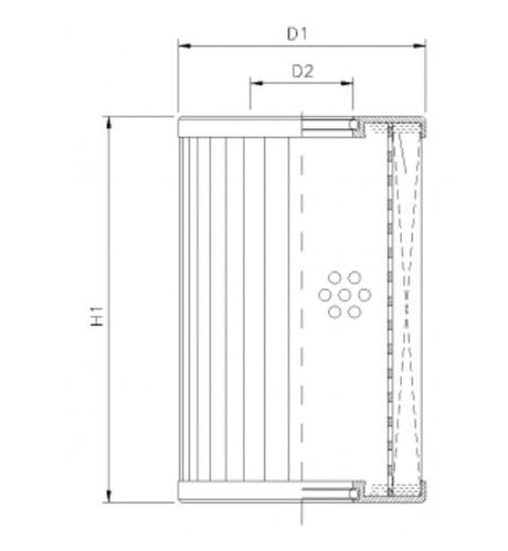 D651G25B hydraulic filter element
