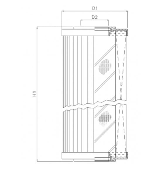 D651T25A hydraulic filter element